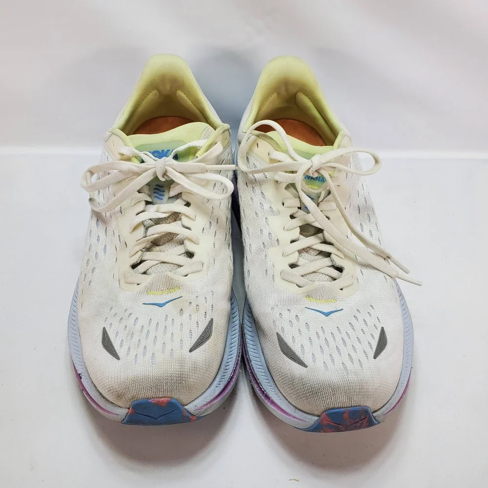 Hoka One One Kawana Running Shoes Womens 10.5 White Blue Pink Cushioned 1123164